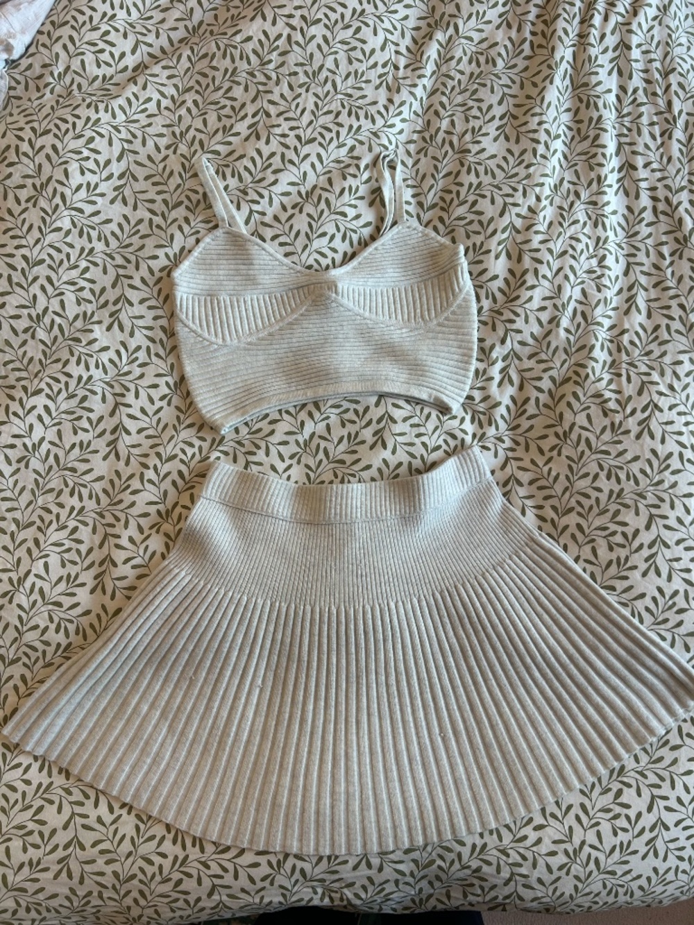 Aerie Take Charge Sweater Corset Tank and Matching Skirt